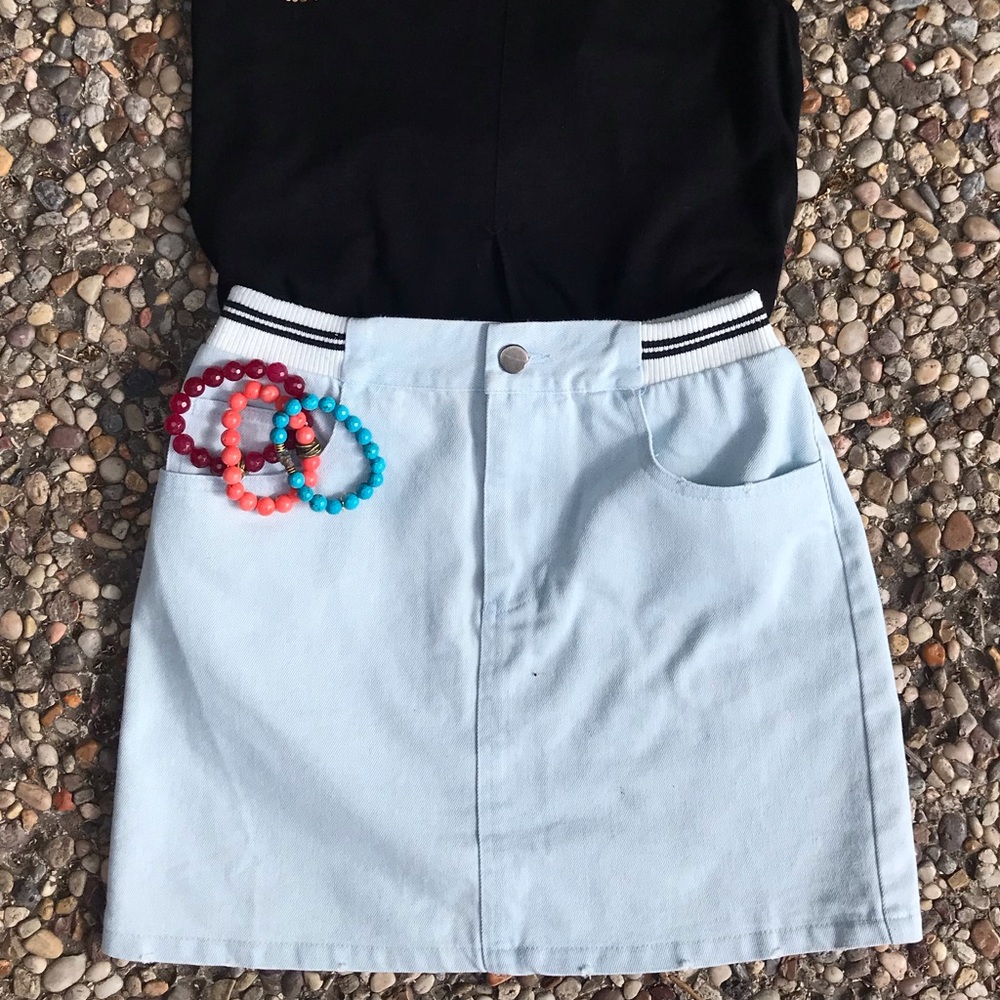 Mini skirt denim